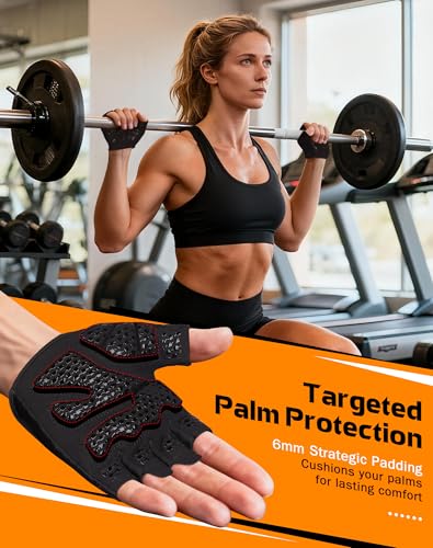 ATERCEL Breathable Workout Gloves, Antislip Weight Lifting Gym Gloves for Men Women, Superior Grip & Palm Protection for Weightlifting, Fitness, Exercise, Training - size: Medium