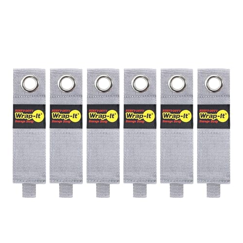 Heavy-Duty Wrap-It Storage Straps - 13" (6-Pack) Silver - color: Silver, size: 13-in. (6-Pack)