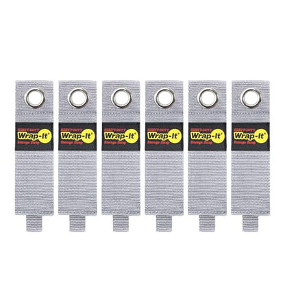 Heavy-Duty Wrap-It Storage Straps - 13" (6-Pack) Silver - color: Silver, size: 13-in. (6-Pack)