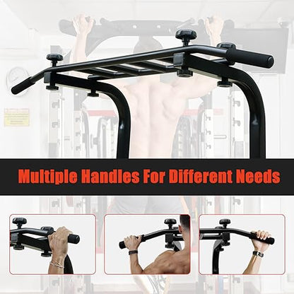 LSKSSNG Power Tower Dip Station Pull Up Bar for Home Office Gym, Multi-Function Workout Dip Station Power Tower for Full Body Strength Training Fitness Equipment, Pull Up Stand Holds Up to 440LBS