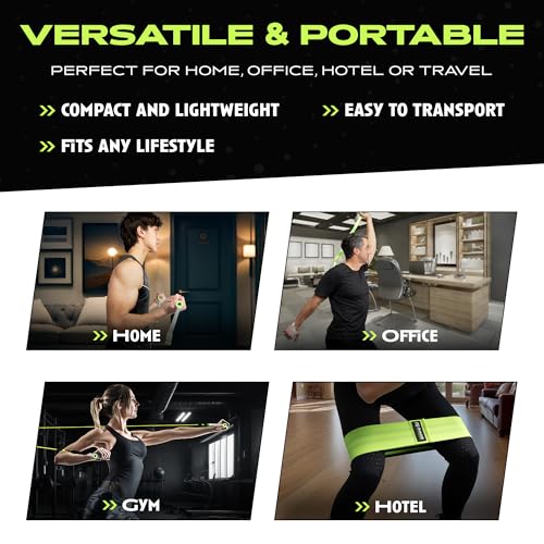 Ex Kit Home Gym Equipment with Carry Bag - 10Pcs Resistance Bands Kit with Handles, Door Anchor, Jump Rope, Booty Bands & More – Full Body Workout Bands Set for Strength, Cardio & Flexibility