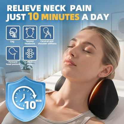 3-Level Occipital Release Tool for TMJ Relief & Pivotal Therapy - Neck Stretcher Pillow with Non-Slip Base, Height Adjustable Cervical Traction for Neck, Shoulder and Back