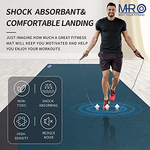 MRO Extra Large Exercise Mat 8'x4.5'/7'x4.5'/6'x4.5'(7mm) - color: blue, size: 6*4.5 FT