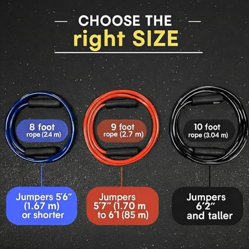 Elite Jumps Muay Thai 2.0 Weighted Jump Rope - Designed for High-Intensity Training, Muay Thai, & MMA Workouts - Heavy 1.3lb PVC Jump Ropes for Fitness - color: Matte Black - 10FT