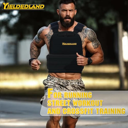 15lb/21lb Weighted Vest for Men and Women with Weight Vest Plates, Weight Vest for Strength and Endurance Training, Workouts, Running, Walking (Black, 5.75LB Plate)