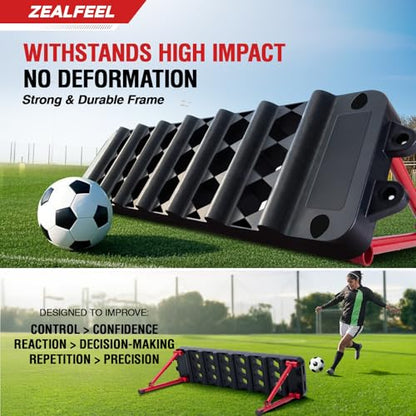 ZEALFEEL Soccer Rebounder Board, 6-in-1 Dual Surface, 3 Adjustable Angles