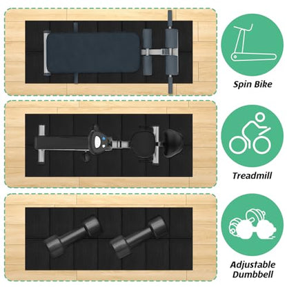 Molain Walking Pad Mat, 68x24x0.2 Inch Foldable Treadmill Mat, for Carpet - size: 0.5CM