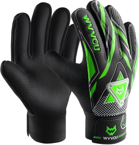 Goalkeeper Gloves for Kids Youth, Soccer Goalie Gloves with Double Protection, Anti-Slip Soccer Gloves, Super Grip