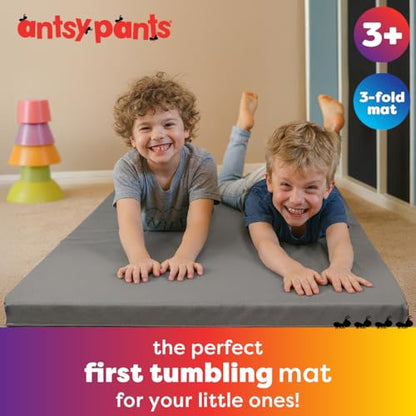 Antsy Pants Tumbling Mat for Kids – Gymnastics Mat, Easy to Clean, Sturdy, Foldable Tumbling Mats, Padded, Lightweight, Portable, Gymnastics Equipment for Active Play