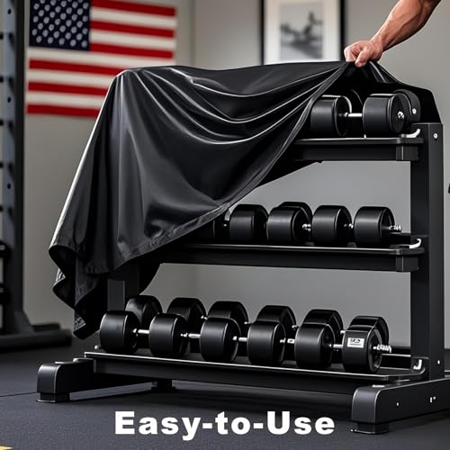 Dumbbell Rack Dust Cover, A-Frame Dumbbell Rack - Waterproof and Dustproof for Home Gym Dumbbell Set Brackets - color: Large - 41"L x 25"W x 33"H