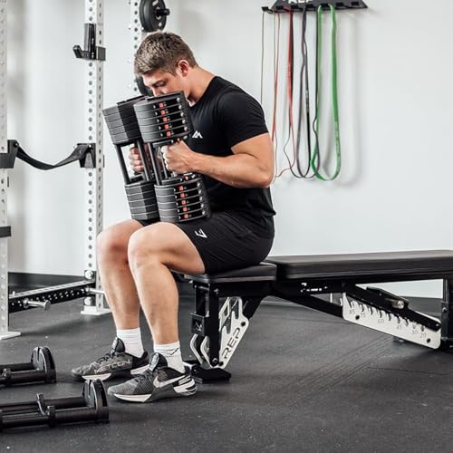 Rep Fitness Quickdraw Adjustable Dumbbells, Multiple weight ranges available including: 5-30, 5-40,5-50 and 5-60 lbs - style: 5-60 lbs
