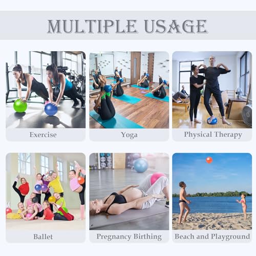 PL-0003 Soft Exercise Ball, Anti-Burst Yoga Ball Chair Supports 2200lbs PL-0003 - color: Purple&Blue