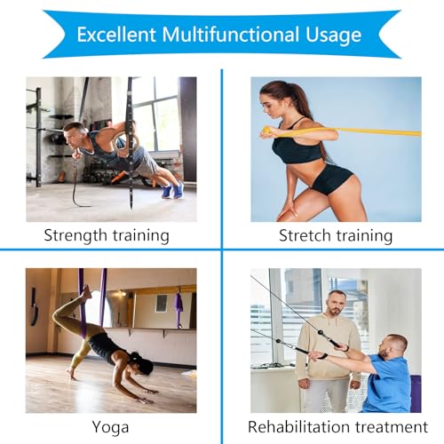 Resistance Band Wall Anchors, Wall Mount Workout Anchors, Wall Mounted Anchors for Resistance Bands, Space Saving Workout Hooks for Strength Training, Resistance Band Anchor Mount