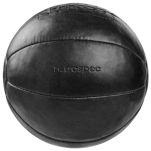Core Weighted Medicine Ball 4, 6, 8, 10, 12, 14, 16, 20, 25, 30 lbs, Soft Touch Vegan Leather with Sturdy Grip for Strength Training, Recovery, Balance Exercises and Other Full-Body Workouts