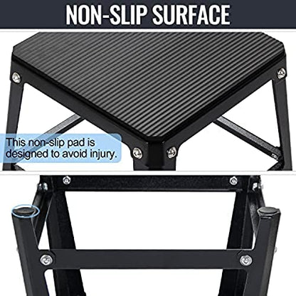Plyometric Boxes Box Set and Box Options Plyometric Platform and Jumping Agility Box for Training Conditioning Strength Training - color: 12'' Black