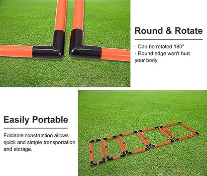 Height Adjustable Hurdles, Portable Training Hurdles, Set of 5 Different Height, Detachable Speed and Agility Hurdles Soccer Practice Equipment, Track and Field Worko, Red - color: Red