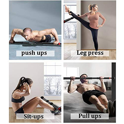 Pull-Up Bar The Horizontal Bar On The Wall On The Door, with Non-Slip Foam Without Screws to Install The Chin Bar, 73-100cm, 88-120cm (Size : 73-100cm) - size: 73-100cm