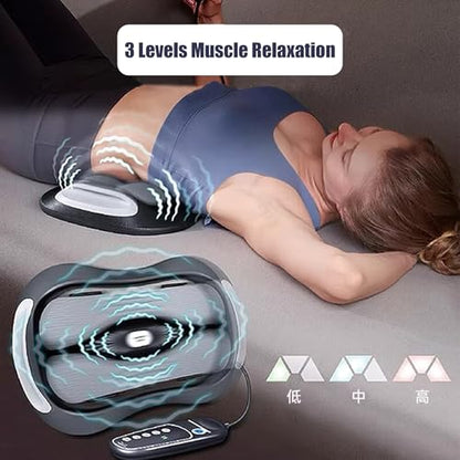 Lumbar Stretcher with Heat Massage | Adjustable Vibration Back Support Massager | Waist Relaxation Wholesale for Office & Home