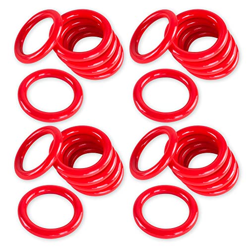 Super Z Outlet Red Plastic 2.5 Inch Carnival Rings for Ring Toss Games Party Favor Toys (24 Pack)