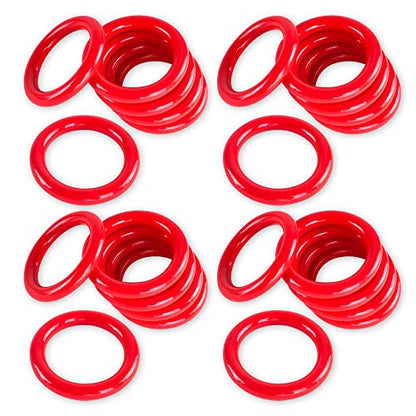 Super Z Outlet Red Plastic 2.5 Inch Carnival Rings for Ring Toss Games Party Favor Toys (24 Pack)