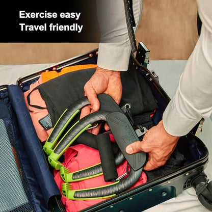 Portable Travel Doorway Pull Up Bar, No Screws, 250lb Home Gym | Travel pull up bar, installs in seconds – no tools, no damage. 250lb capacity, dual rotating grips for back & core.