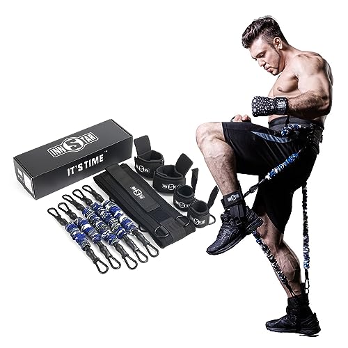 INNSTAR Vertical Jump Trainer for Volleyball Basketball Home Gym, Jump Machine Resistance Bands, Easy to Carry, Adjustable Jump Training Equipment