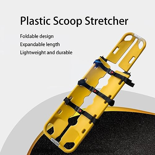 Portable Spine Board Stretcher, Lightweight Mcal Transport Backboard for Patient Transfer, Emerncy Folding Stretcher for Hospitals & First Responders