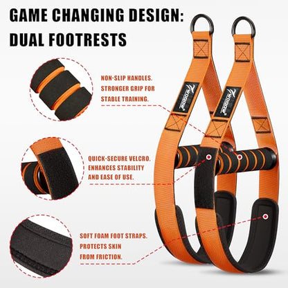 Pull Up Assistance Bands, Heavy Duty Resistance Bands with Handles, Exercise Band with Door Anchor, Adjustable Workout Band Set for Pull Up Bar, Full Body Strength&Muscle Training, Recovery, Home Gym