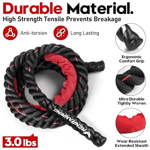 Weighted Jump Rope for Men and Women, 3lb 4lb 5lb Adult Heavy Skipping Rope, Jumprope for Fitness,Workout Equipment, Fitness Equipment for Home Gym Exercise,Improve Strength and Building Muscle - style: 3lb