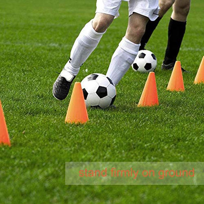 Alomejor Agility Cones, Soccer Training Cones Lightweight Portable for Football Soccer Practice Drills