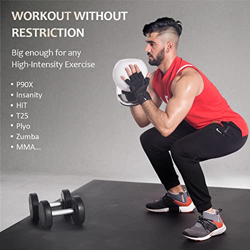 GXMMAT Extra Wide Large Exercise Mat 12'x7'/10'x7/8'x7(7mm) - size: 7*10 FT