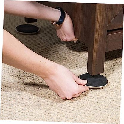 TEHAUX 16pcs Heavy Duty Furniture Glides Moving Pads Core Sliders Material for Moving No Scratch and Noise