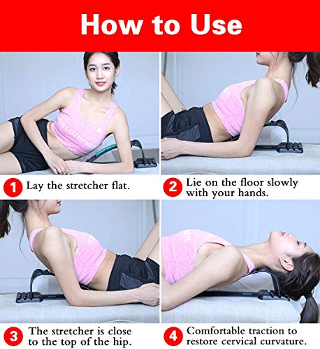 2-in-1 Neck & Back Stretcher for Cervical and Lumbar Support, Adjustable Spinal Stretch Device for Posture, Back Relaxation & Daily Neck Support