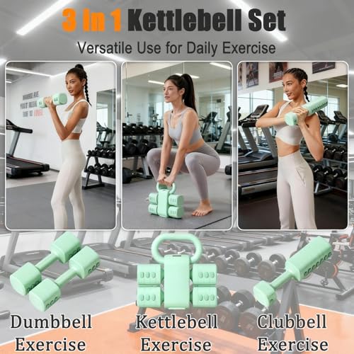 Adjustable Dumbbell Set of 2, 4 in 1 Free Weights Dumbbells Set for Women with Fast Adjustment, Each 2lb 3lb 4lb 5lb Hand Weights Set for Home Gym Exercise Training