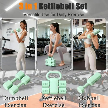 Adjustable Dumbbell Set of 2, 4 in 1 Free Weights Dumbbells Set for Women with Fast Adjustment, Each 2lb 3lb 4lb 5lb Hand Weights Set for Home Gym Exercise Training