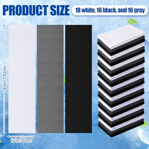 50 Pcs Cooling Towel 40 x 12 Inch Microfiber Workout Towels Breathable Chilly Towel Ice Cool Cold Towels Bulk Fast Drying Absorbent Sweat Rag for Neck Yoga Sports Golf Gym