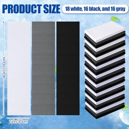 50 Pcs Cooling Towel 40 x 12 Inch Microfiber Workout Towels Breathable Chilly Towel Ice Cool Cold Towels Bulk Fast Drying Absorbent Sweat Rag for Neck Yoga Sports Golf Gym