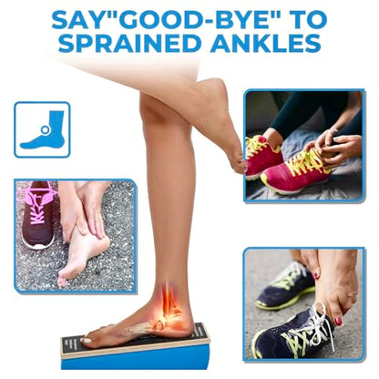 Athletic Balance Boards,Slant Board,Wobble Board,Balance Wedge for Condition Your Body and Prevent Injury - color: Blue