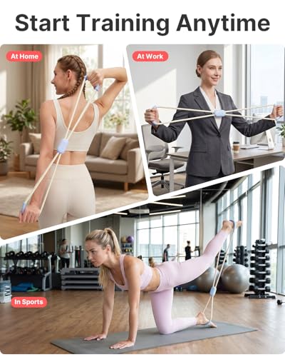 YOTTOY Cross Resistance Band for Full Body Workout,Elastic Exercise Bands for Legs,Arms,Glutes,Stretch Bands for Exercise,Yoga Straps for Stretching, Booty Bands for Home Gym