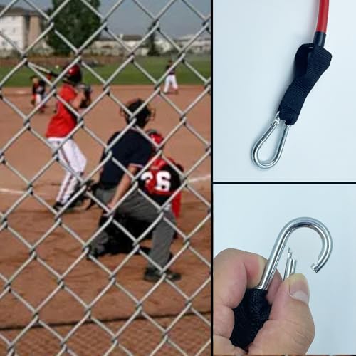 Baseball and Softball Resistance Training Bands,Pitching Training Aids, Baseball Connectors with Door Anchor are Baseball Training Accessories Improve Pitching,Arm Strength.-Red