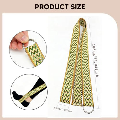 Strap with Buckle, Supportive Stretching Strap, Training Band for Workouts - color: coffee