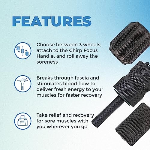 Chirp 3-in-1 Muscle Roller - Customizable Recovery Massager for Targeted Deep Tissue Massage, Pressure Point Relief for Back and Legs, Durable Foam Roller Supports up to 500 lbs, 4 x 4 x 24 inches - style: 3-in-1 Muscle Roller