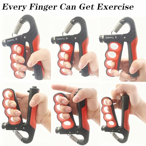 2PCS Grip Strength Trainer, 11-220LBs Adjustable Hand Gripper Strengthener with Automatic Counter, Hand Wrist Forearm Exerciser for Athletes, Musicians, Injury Recovery & Physical Therapy