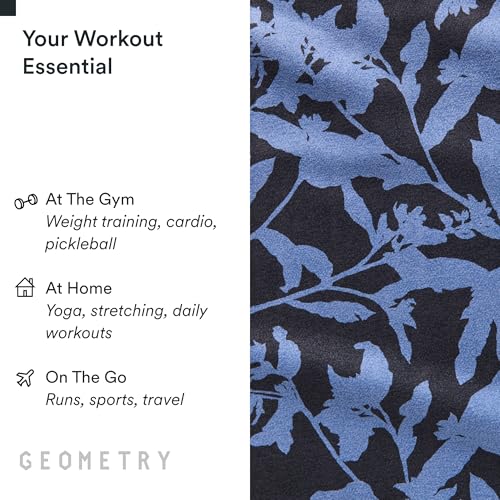 GEOMETRY Gym Towels for Working Out - Compact & Quick Dry, Super Absorbent Double-Sided Microfiber Sweat Towel - Premium Microfiber for Gym - Lavender Nights, 16" x 30", 1 Piece