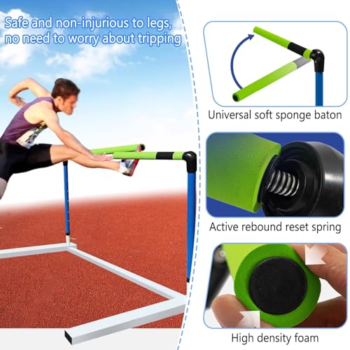 Adjustable Hurdles, Speed and Agility Training Equipment, Disconnecting Track Hurdles, Universal Soft Sponge Poles, Safe and Non-injurious, for Soccer, Basketball, Football(3 pcs) - color: 3 Pcs
