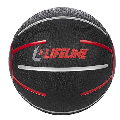 Lifeline Fitness Medicine Ball - Total Body Strength and Stability Training - Non-Slip, Light Bounce - Textured Surface - Durable - Home Gym Exercise Equipment