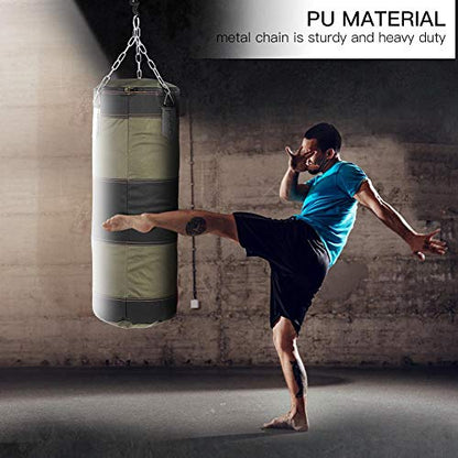 Alomejor Punching Bag,with Chains for Strength Training,Boxing Bag,60CM Sandbag for Athletes Home Gym Fitness Workout