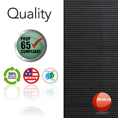 RESILIA Heavy-Duty Protective Floor Mat for Exercise Equipment, Heavy Duty and Easy-to-Clean Design Protects Floors, for Gym Use, Weightlifting, Training, Made in The USA
