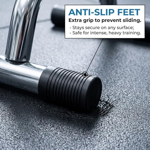 Enhance Upper Body Strength: Training Push Up Bars for Shoulders, Chest & Core - Non-Skid Feet, Compact & Portable