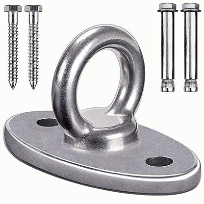 SELEWARE Ceiling Mount Cast Stainless Steel Swing Hanger Wall Anchor Hanging Yoga Swing Hammock Chair Suspension Straps Heavy Bag and More